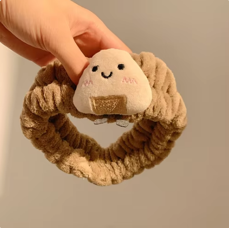 Bandeau pour cheveux Onigiri pour soins de la peau
