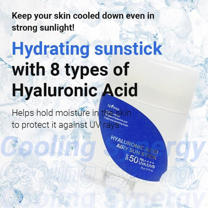 ISNTREE - Hyaluronic Acid Airy Sun Stick, SPF50+ PA++++