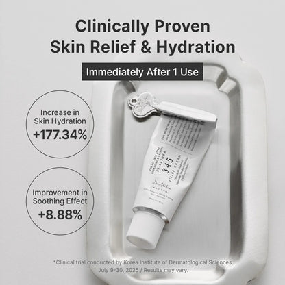 Skincare product with clinical benefits on a gray background