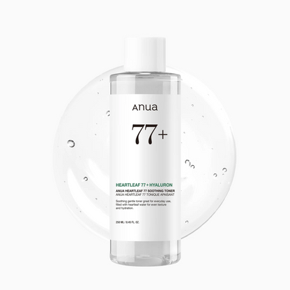 Anua skincare product with text on a white background