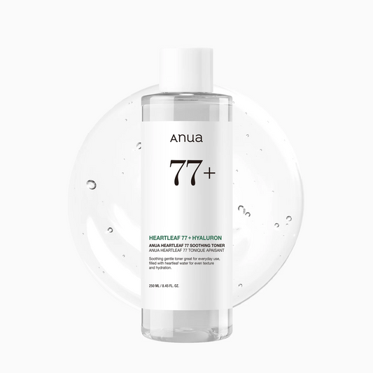 Anua skincare product with text on a white background