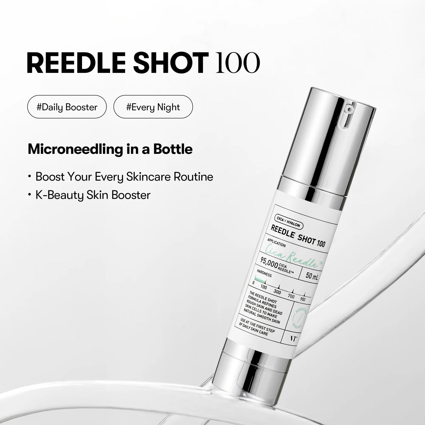 Skincare product labeled 'REEDLE SHOT 100' on a white background