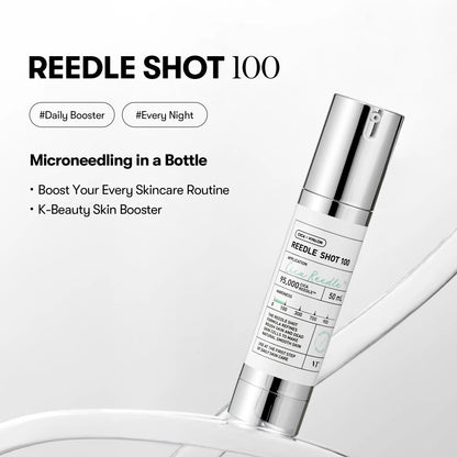 Skincare product labeled 'REEDLE SHOT 100' on a white background
