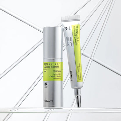 Skincare products with 'celimax' branding on a white background