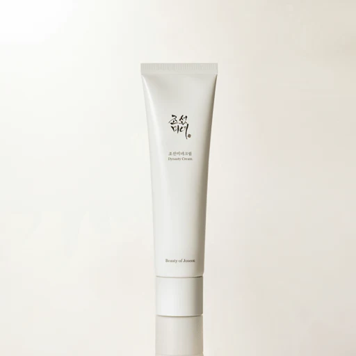 Skincare tube with brand name on a light background