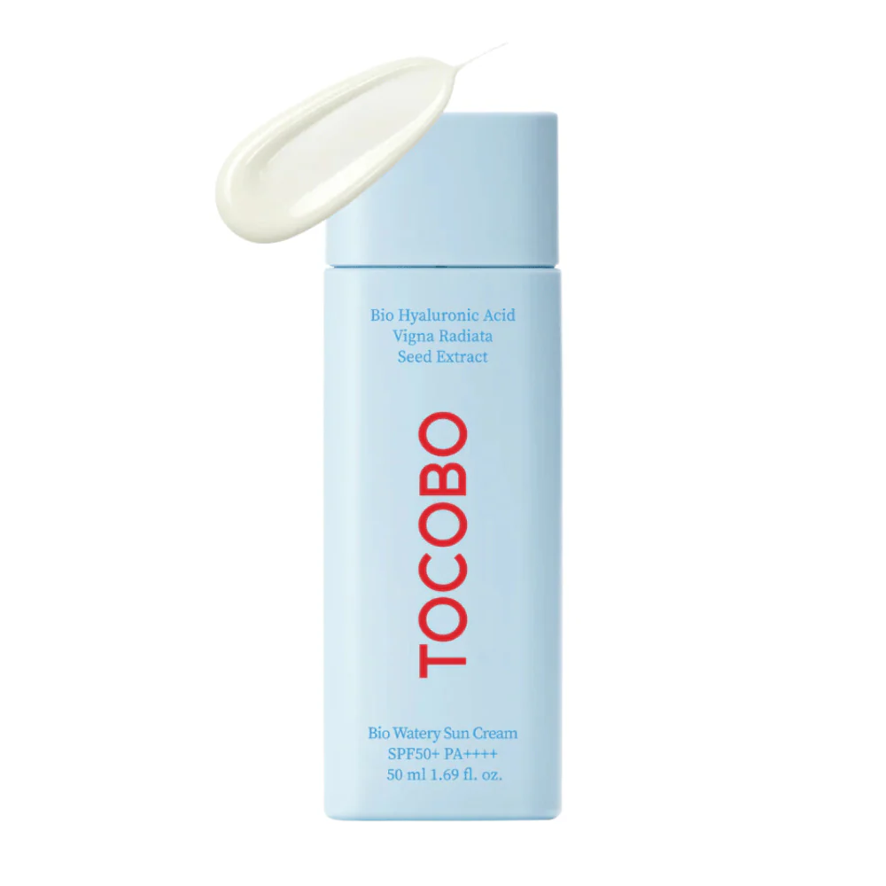 Tocobo skincare product with a white cap on a light gray background