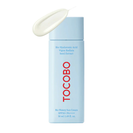 Tocobo skincare product with a white cap on a light gray background