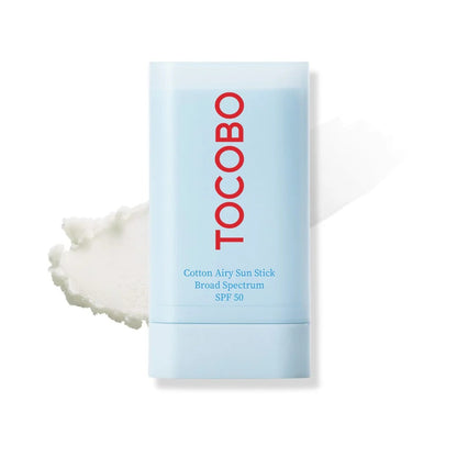 Tocobo sun stick packaging with a white background