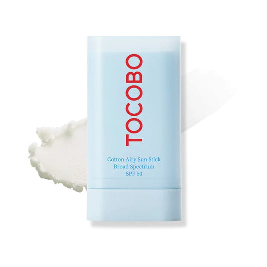 Tocobo sun stick packaging with a white background