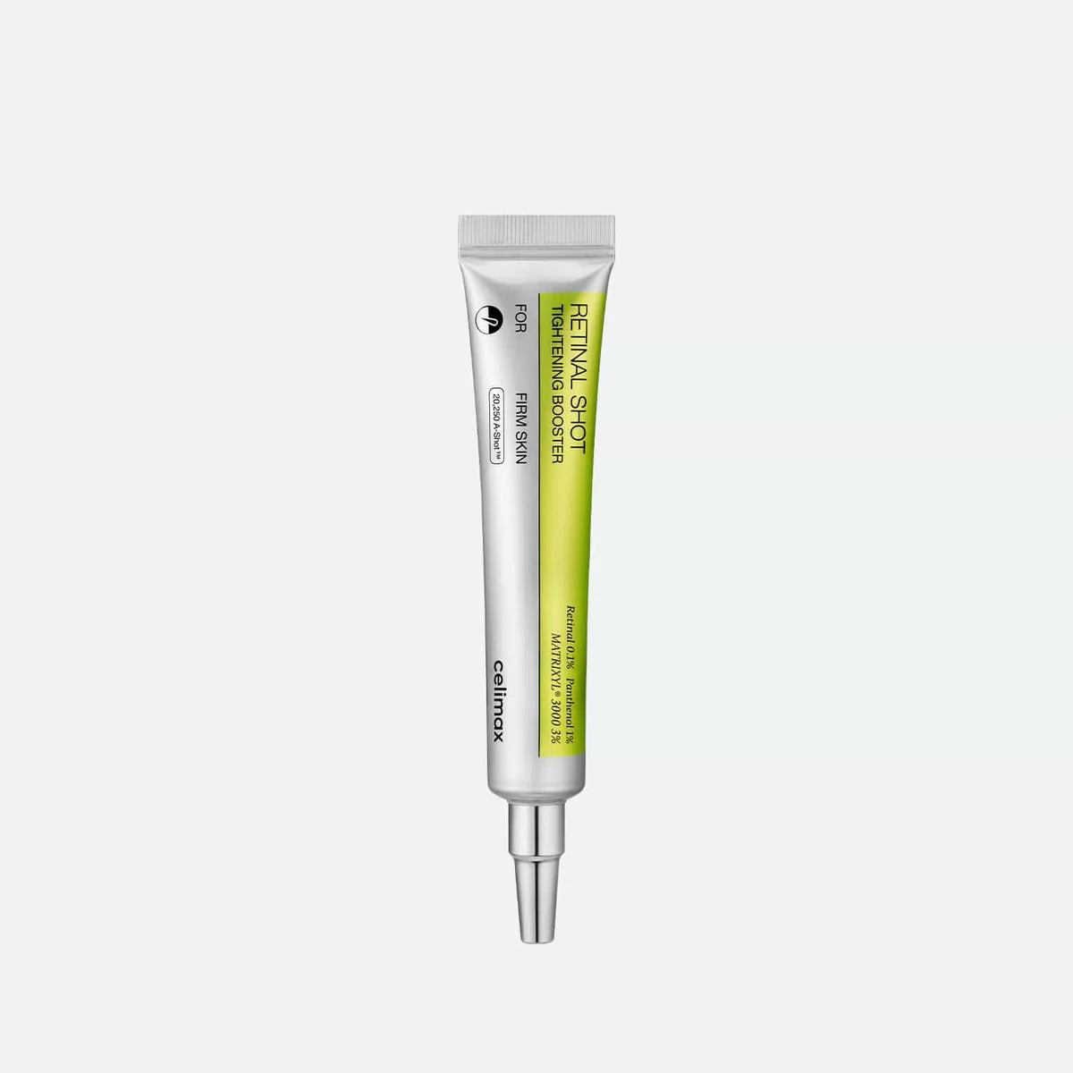 Skincare serum tube on a white background